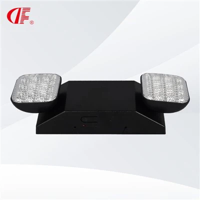 DF-1 גופי תאורת חירום LED עם 2 ראשי LED, אופטיקה שחורה מתכווננת של אור חירום מסחרי