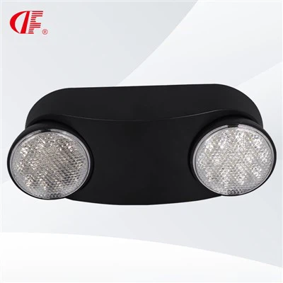 DF-10 אור יציאת חירום שחור ראש מרובע מתכוונן Led 90 דקות גיבוי סוללה UL רשום